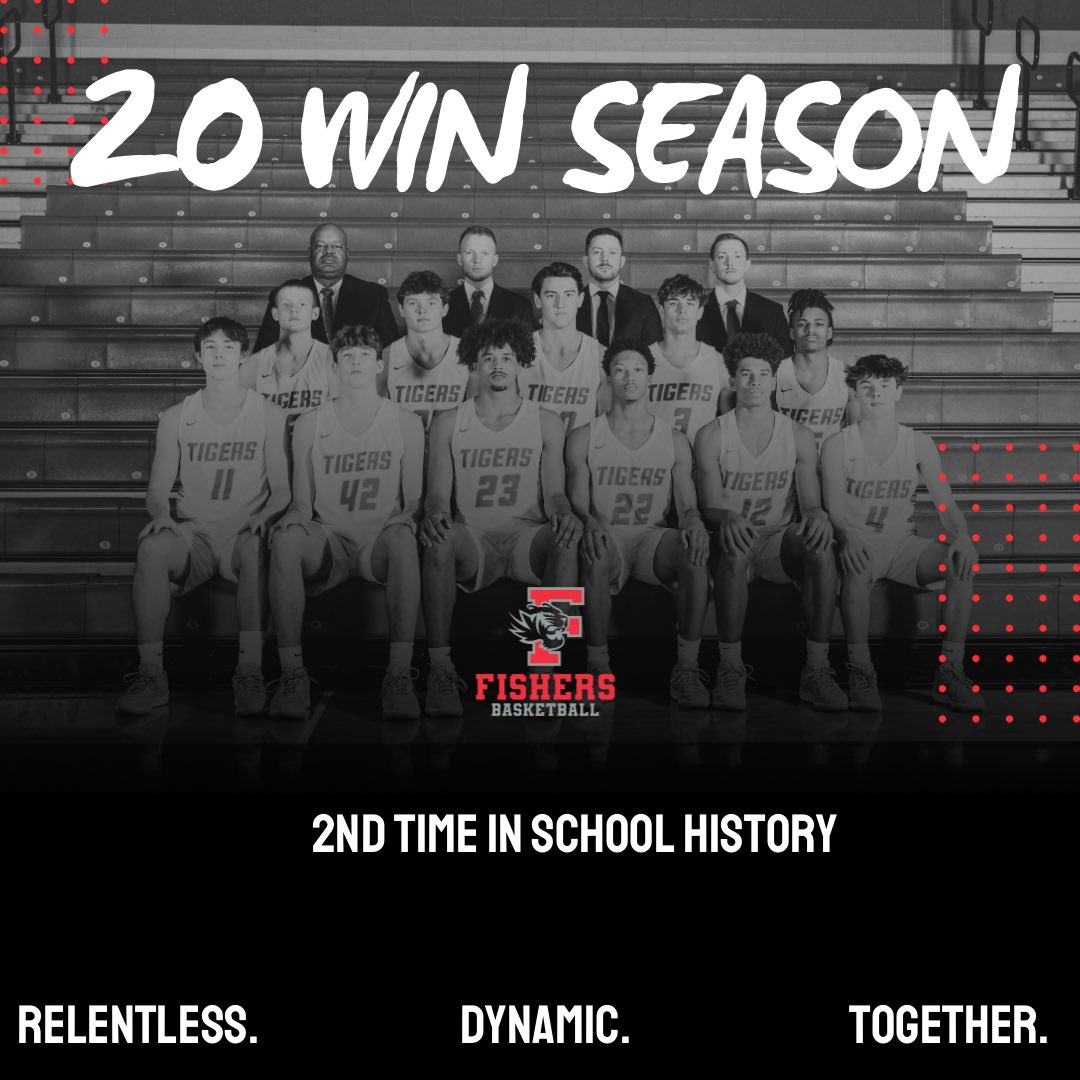 With the Tigers 90-79 win over Lawrence North Tuesday, they became just the 2nd team in Fishers school history to reach the 20 win mark. The Tigers, 20-1 on the season, have 2 regular season games remaining. Friday 2/16 @ Zionsville Tuesday 2/20 home vs. North Central