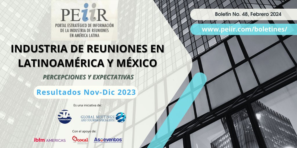 Ya están listos los resultados del PEiiR del cierre del 2023 para la #IndustriaReuniones de México y Latam. ¿Sabías como cerró el año para los actores de la industria y qué se espera para el 2024? Consulta este y otros resultados en el reporte completo.  bit.ly/3OJLqvO
