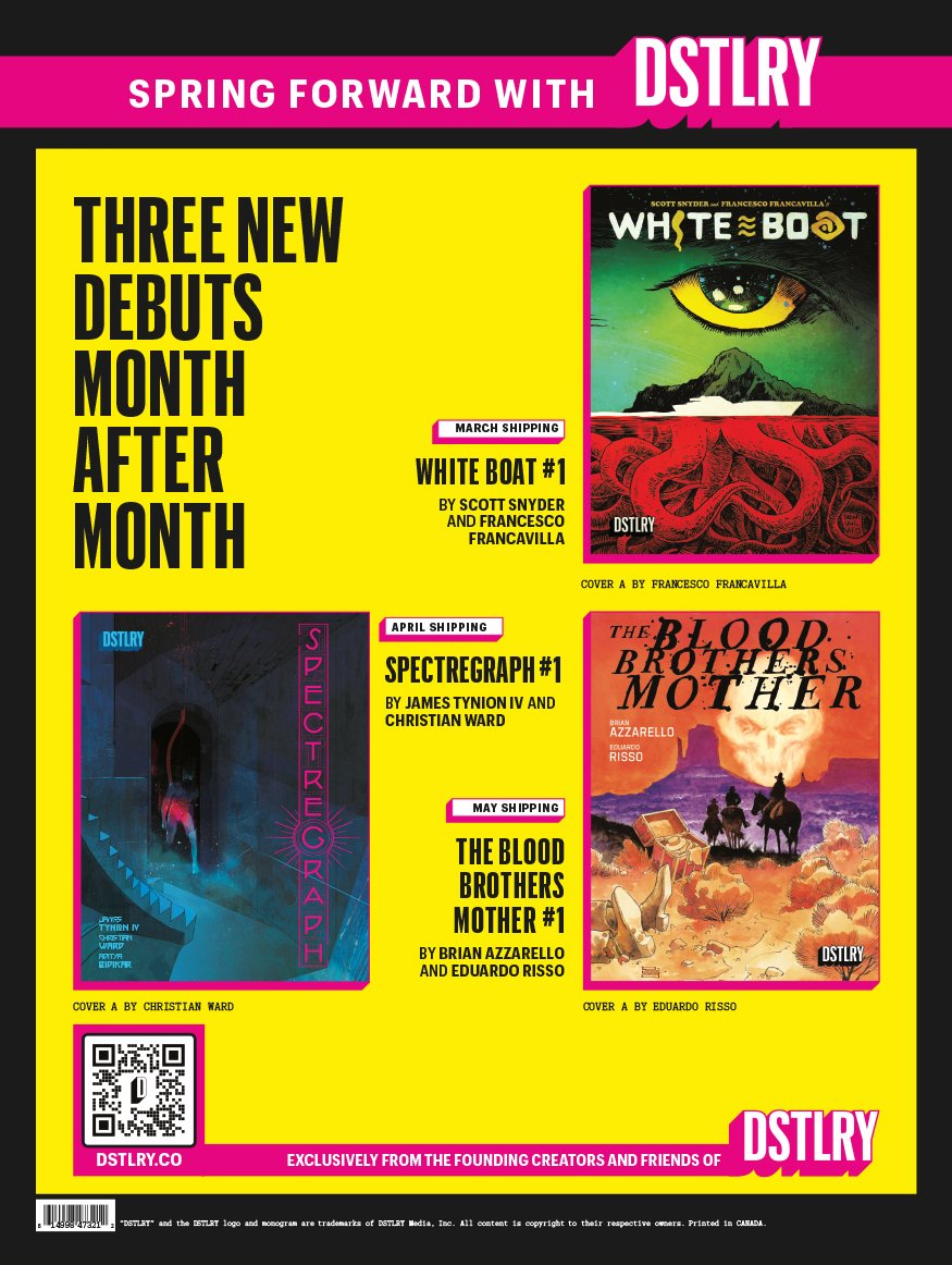Proud to be a founding creator at @DSTLRY_Media! WHITE BOAT, the nautical horror series from me and @f_francavilla, is docking into stores this Spring, so make sure to pre-order your copy before too long!
