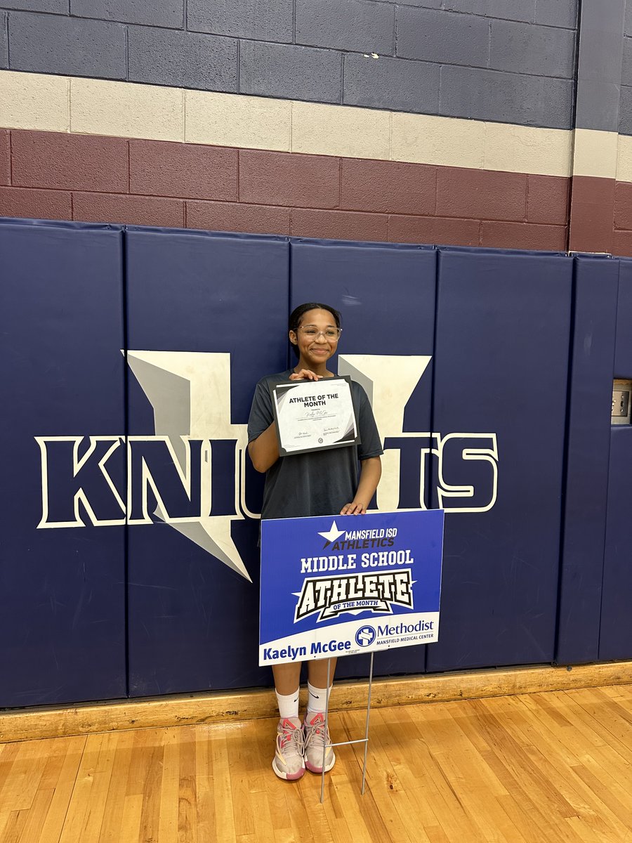 Congratulations to our Lady Knight, Kaelyn McGee, for being named Athlete of the Month for January 2024!!! We are proud of your hard work and integrity in class and in Athletics. #LadyKnightPride #TAH