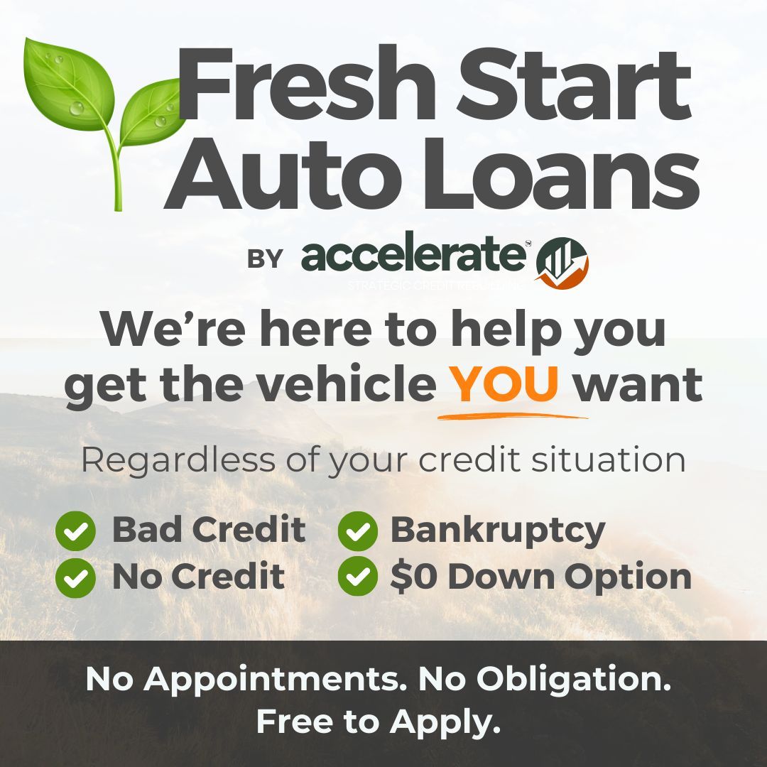 PauletteAuto's tweet image. 🌱 Need a Fresh Start with an Auto Loan? Also need to rebuild your credit? Our "proven" credit rebuilding program, Accelerate,  is the best on the market. Period!

📲 Give us a call at 613-507-9910 now and ask about Accelerate™! 
🌐 For more information:
buff.ly/471Ia6k