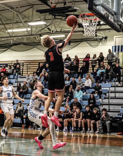 (1 of 2) Our last Senior Spotlight is #3, Cutler Brandt! Cutler is a 3-year varsity player. He is a dog on defense and is unrelenting on both sides of the court. This year he has become a knockdown 3 point shooter, hitting shots with range and being efficient with a high volume.