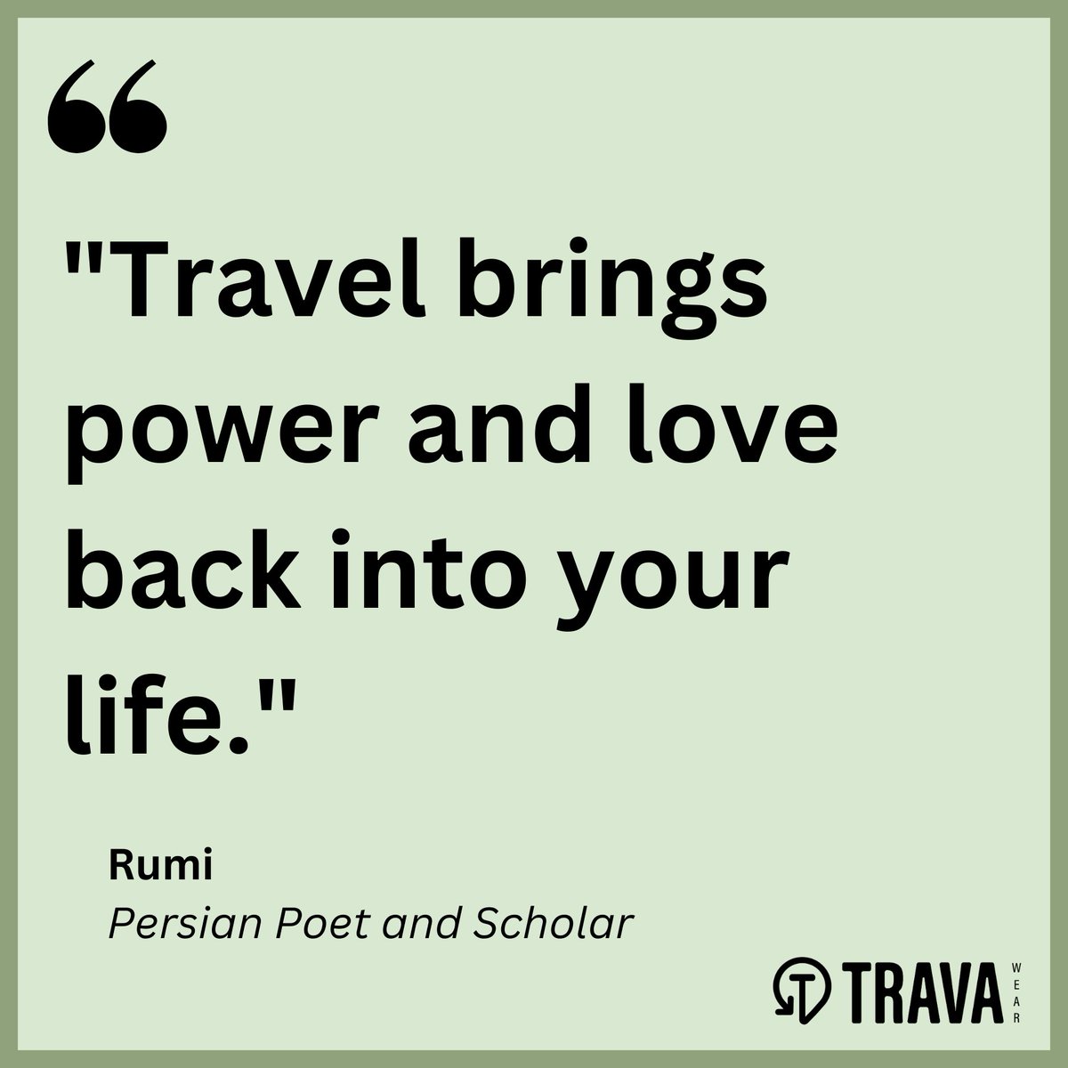 travawear's tweet photo. This week's "Travel Tips Weekly" newsletter “Travel Quote of the Week” is from Rumi!

#TravelQuote #QuoteOfTheWeek #QOTW #QOTD #TravelVoices https://t.co/jGN13NUkIb