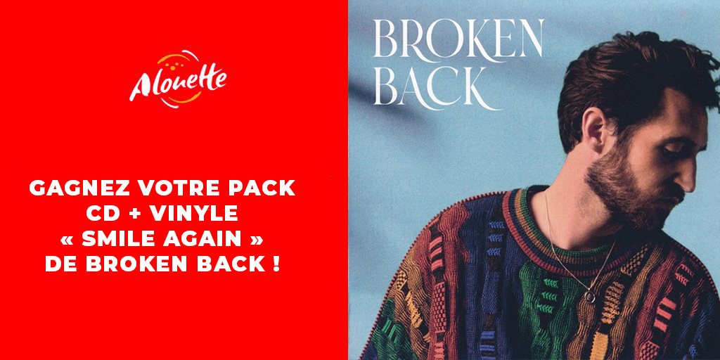 AlouetteRadio's tweet photo. 🎁 CONCOURS 🎁
Alouette vous offre votre pack CD et vinyle de @BrokenBackMusic "Smile Again" ! 🤩🎶

Pour participer : 
➡️ RT + Follow @AlouetteRadio https://t.co/7tESM8ZPCT
