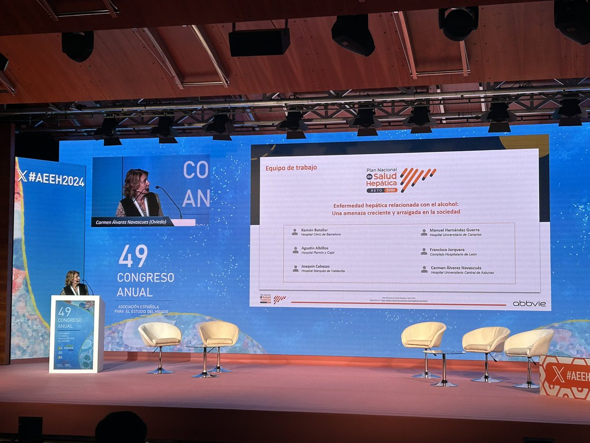 FlorFGordon's tweet photo. #AEEH2024 El gran reto del Plan Nacional de Salud Hepática: Enfermedad hepática relacionada por alcohol @canavascues99 @AEEHLiver https://t.co/mHBTSya5wf