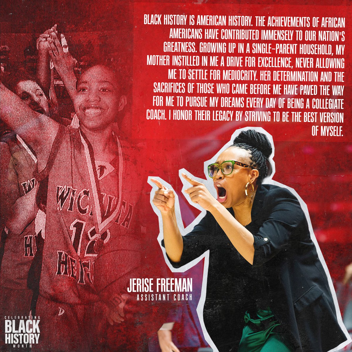 "Black history is American history."

Read why Black History Month is so important to Utah Women's Basketball Assistant Coach, Jerise Freeman. <a href="/CoachjFree/">Jerise</a> 

#GoUtes