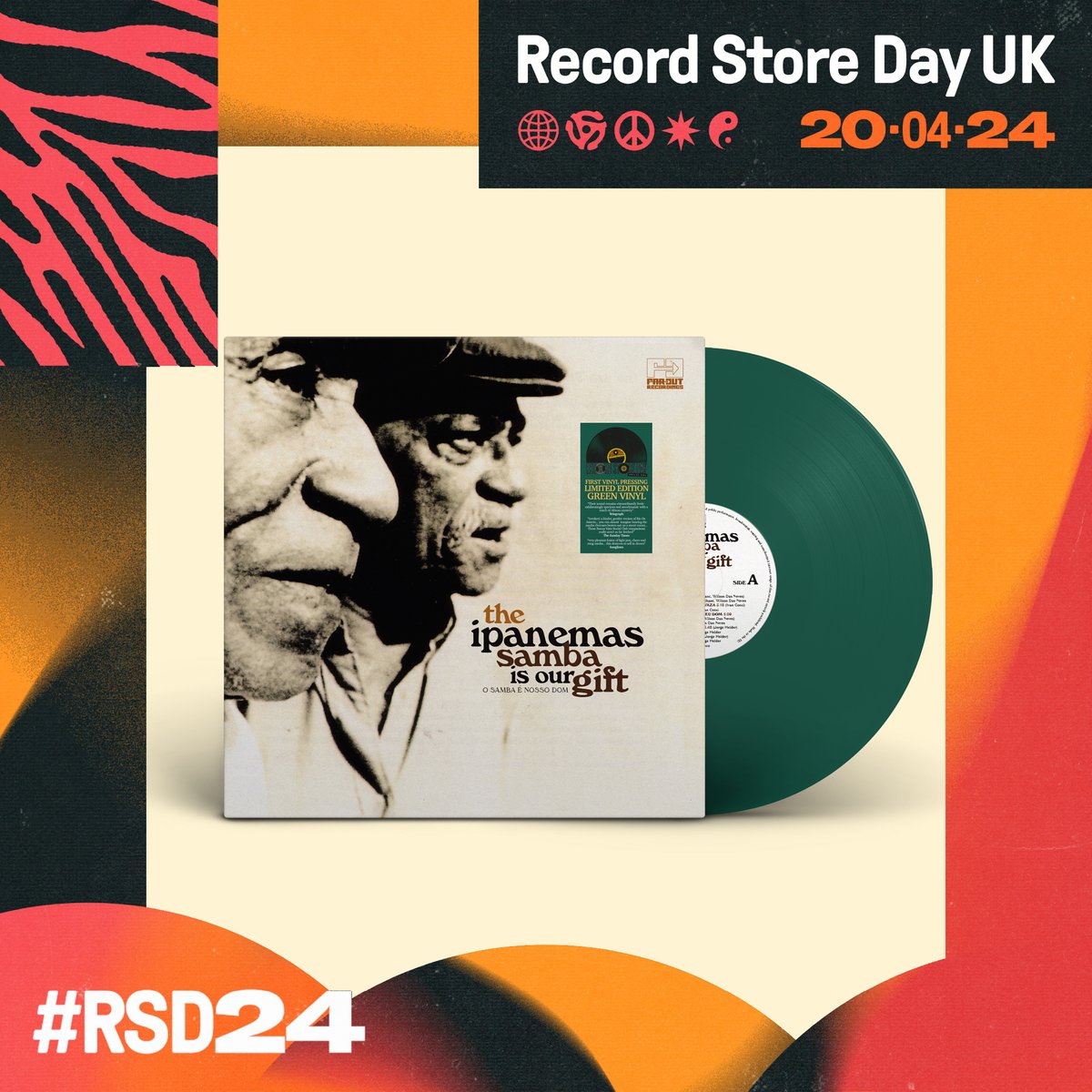 ⚡️ RSD 2024 ⚡️ 1/2 Far Out Recordings kicks off its 30th anniversary celebrations with the long awaited, first ever vinyl pressing of The Ipanemas’ Samba is Our Gift. Listen ~ youtu.be/sMARKcueoT0?si… @RSDUK #RSD24