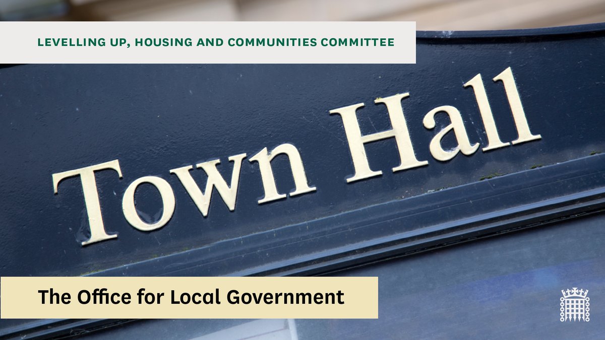 Watch the first hearing of our inquiry into the role and remit of the Office for Local Government (Oflog) at 4pm, Monday 19 February.

We will be hearing from:
◾Lord Amyas Morse, Interim Chair, Oflog
◾Josh Goodman, Chief Executive, Oflog

Learn more: committees.parliament.uk/event/20670/fo…