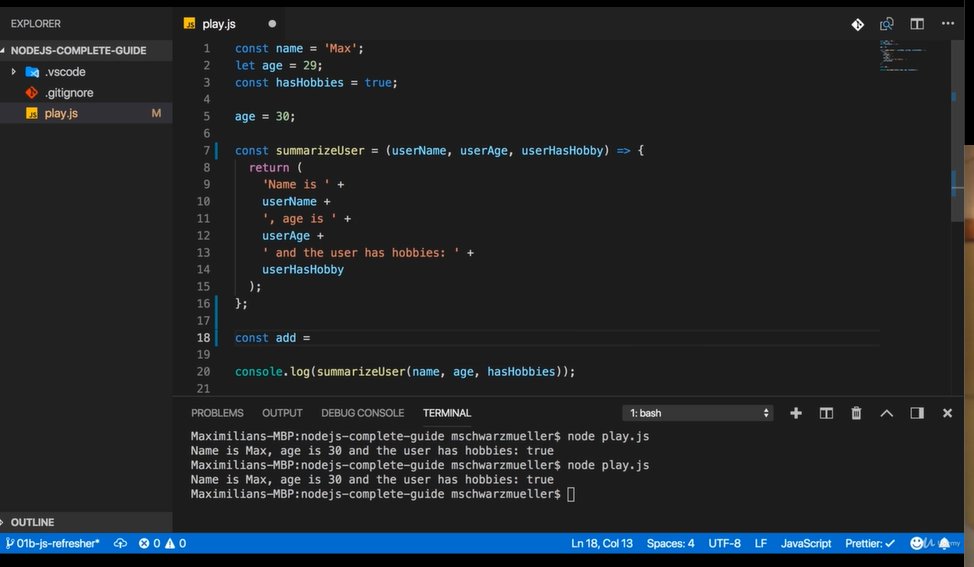 FaranazAnnigeri's tweet photo. 🚀 #Day13 of #100DaysOfCode I started learning Nodejs From @academind_real 
01 -Indroduction
     -What is Nodejs
02 - JavaScript Refresher
     - Var,let,const
     - Array objects
     - Arrow function
     - Constructing &amp; Destructing Objects
     -Callback,Promise,async await https://t.co/CIFKHqNNxo