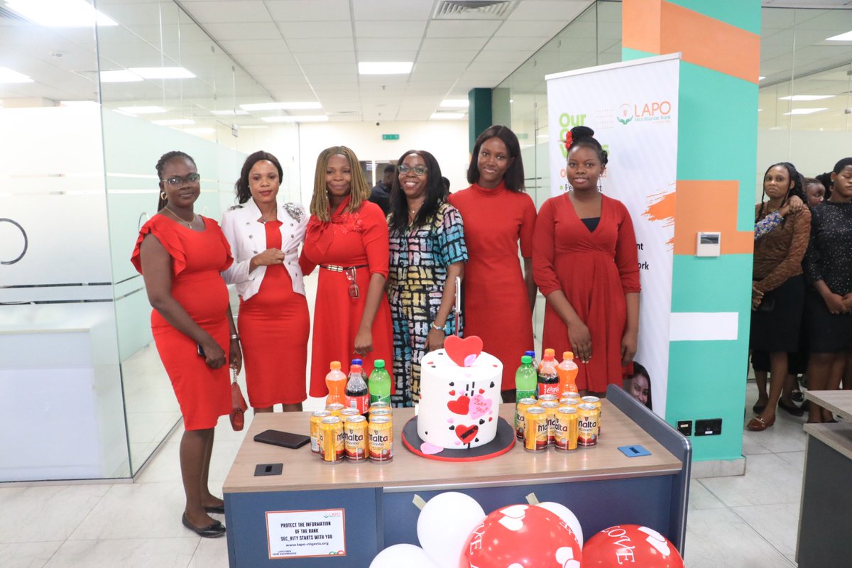 LAPO_MFB's tweet photo. Valentine's Day was extra special as we celebrated our people across the bank, spreading love and appreciation.
Take a look at how we celebrated the day of love!
#ImprovingLives #LAPOMfB #PeopleFirst #WorkplaceLove https://t.co/3vJbgiXvCJ