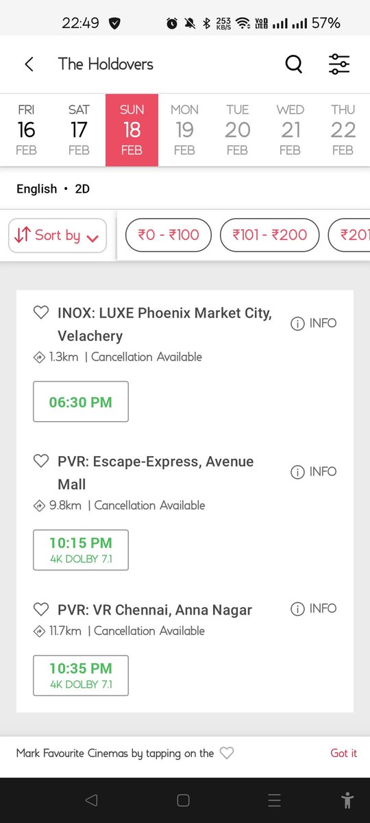 MDRites's tweet photo. @PicturesPVR Can you please add some morning shows for #TheHoldovers in #Chennai? https://t.co/rfROUpUKOl