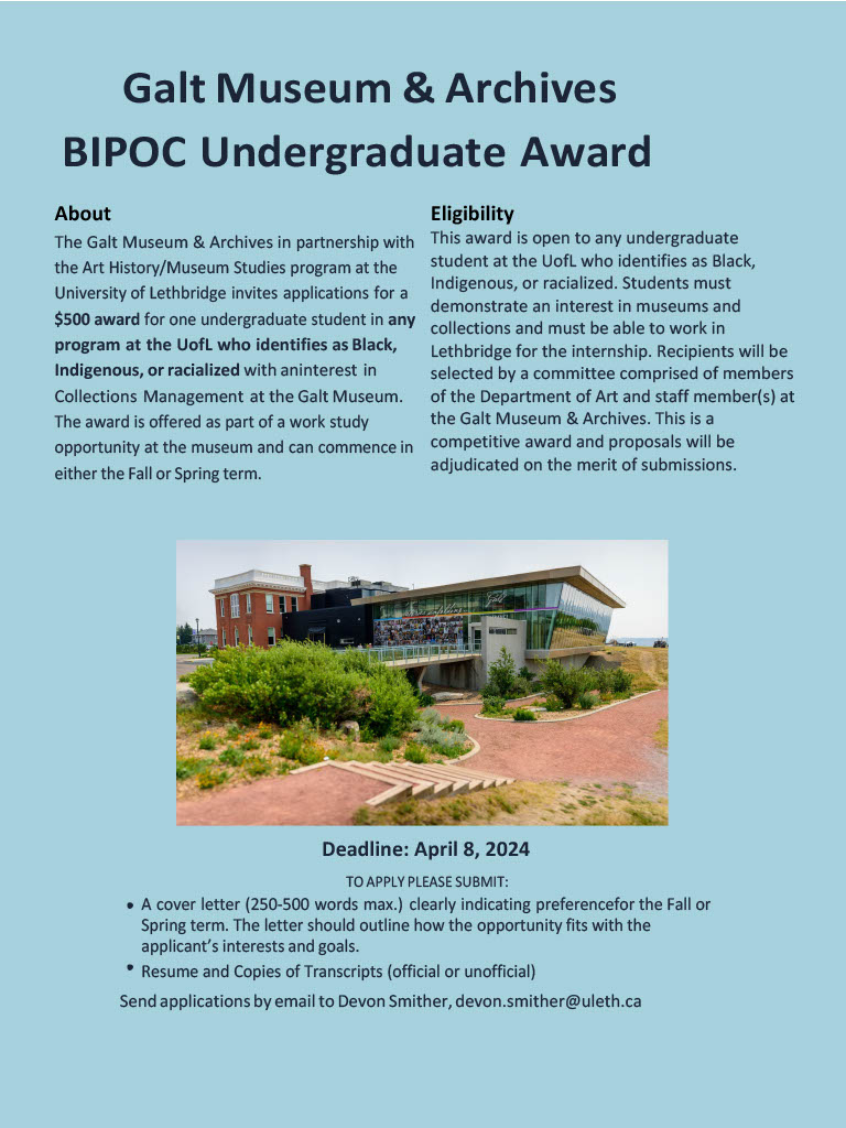 This award may be of interest to some majors in the History & Religious Studies programs. The deadline to apply is April 8.