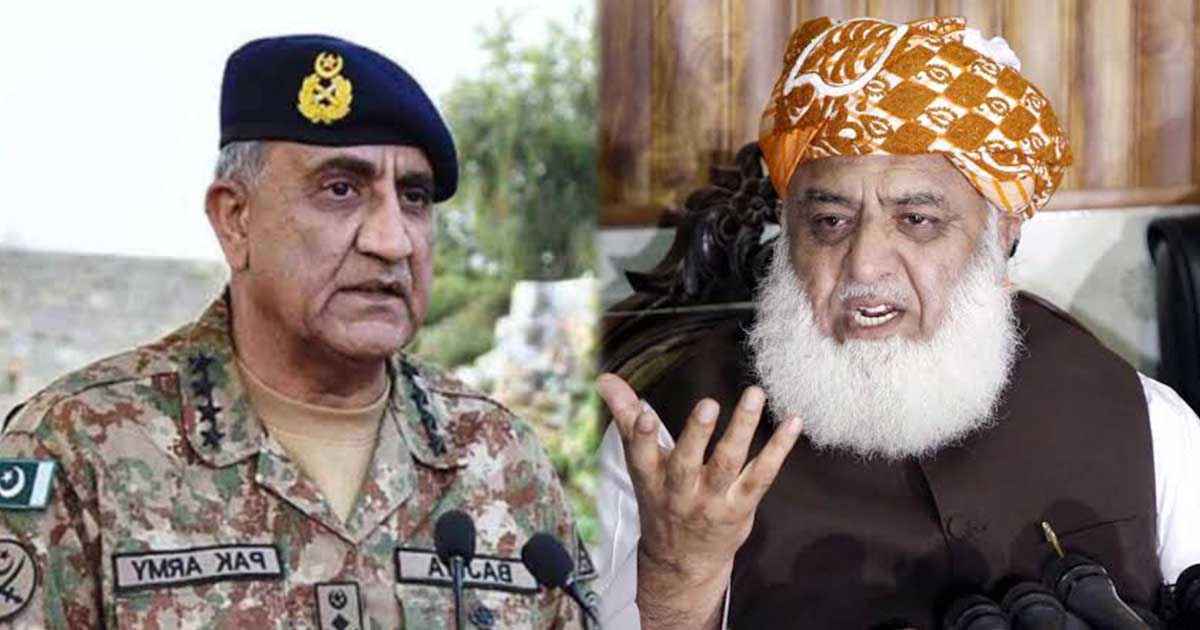 Fazal Rehman says, "No-confidence motion against Imran Khan was led and supported by General Bajwa".
