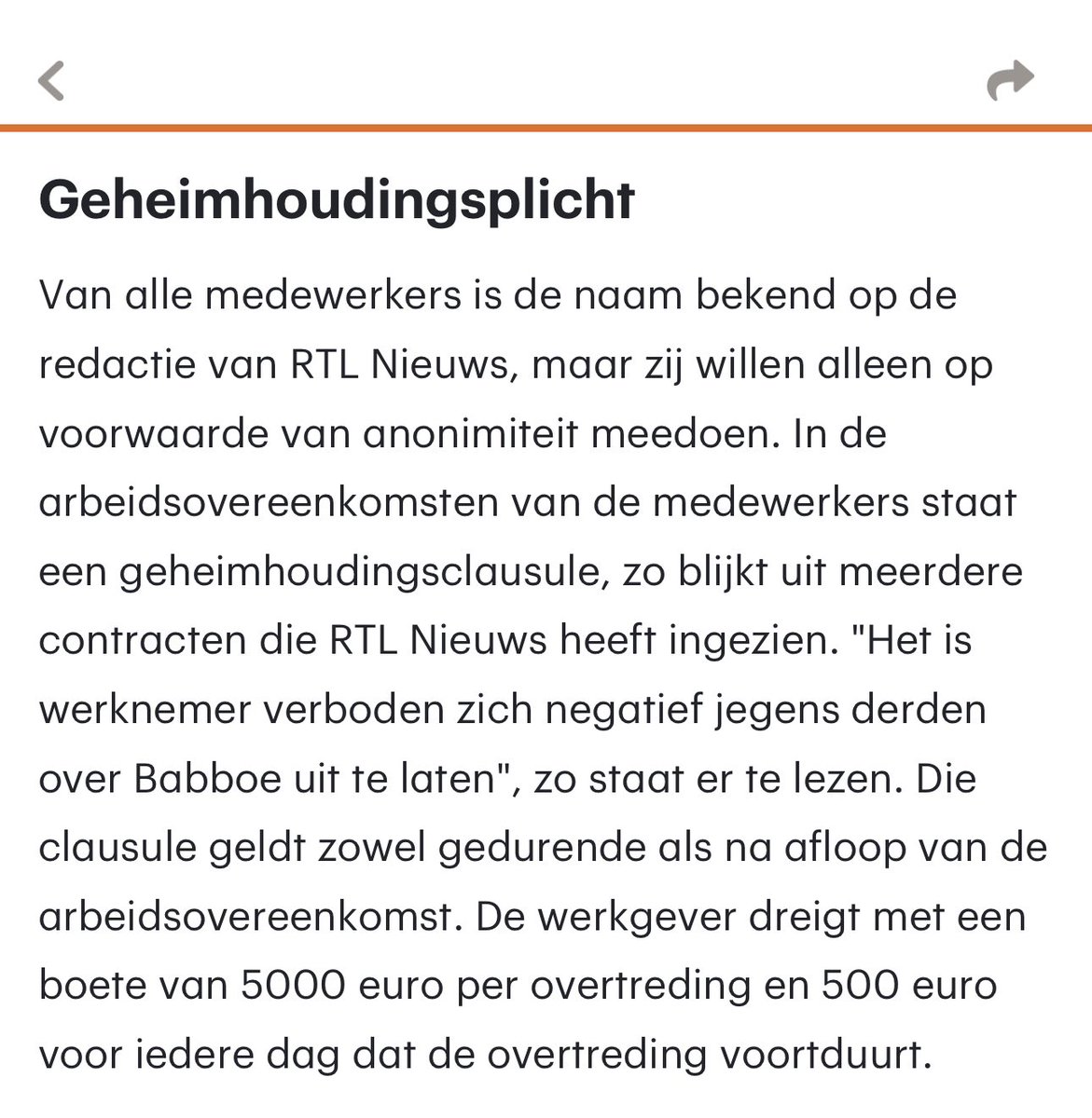 MissMel_12_'s tweet image. Babboe wilde problemen bakfietsen onder de pet houden: personeel moest klanten voorliegen.
rtlnieuws.nl/onderzoek/arti…

Als je dit moet tekenen, gaan bij mij alle alarmbellen af 🔔

Zo’n clausule zou verboden moeten worden! 
#monddoodmaken #personeel 
#Babboe