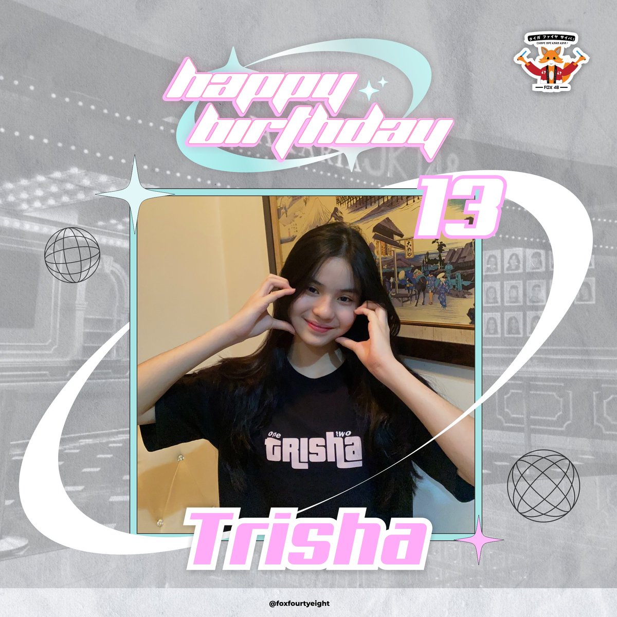 foxfourtyeight's tweet photo. Happy Birthday @JTrisha_JKT48 !! 🥳🥳
Sang pelukis yang sudah berusia 13 tahun, Teruslah lukis dan warnailah mimpimu, Wish You All The Best ! ✨
#MalarzaWithTrisha
#TrishaGrows13
#fox48 https://t.co/bEeBR3sADO