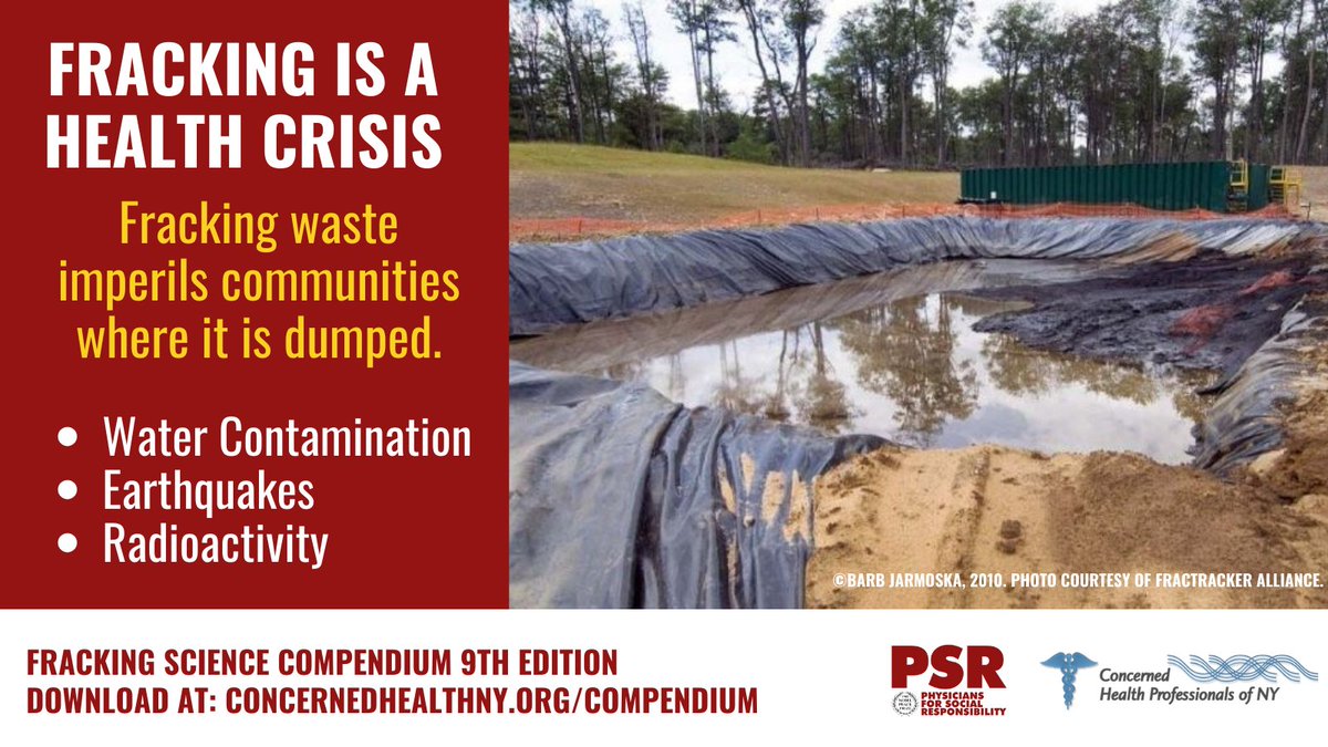 SEHNetwork's tweet photo. Studies consistently show that #FrackingWaste imperils communities that serve as its dumping grounds. The disposal of fracking waste is a problem without a solution! #WaterContamination #Earthquakes #Radioactivity ☢️
#FrackingIsAHealthCrisis
Download at: https://t.co/lkEMrsPMvP https://t.co/L2GklBXaBB