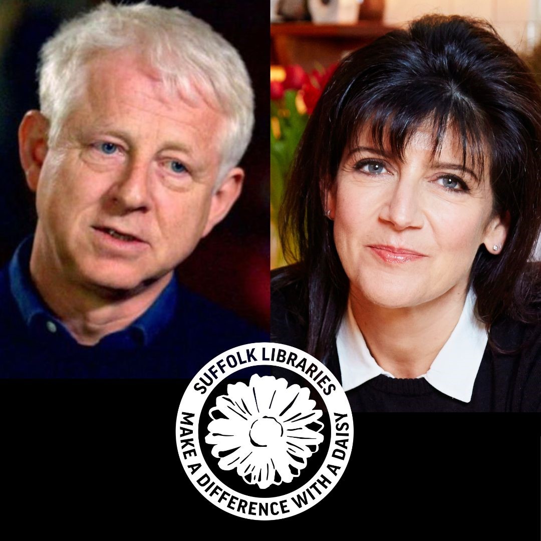 We're delighted <a href="/emmafreud/">emma freud 💙 🔴</a> &amp; Richard Curtis are making a difference with a daisy &amp; receiving a @spadgeart original daisy from our @suffolklibraries installation."Suffolk Libraries  actually make life better for anyone in Suffolk needing support. I’m so proud to be their patron"
