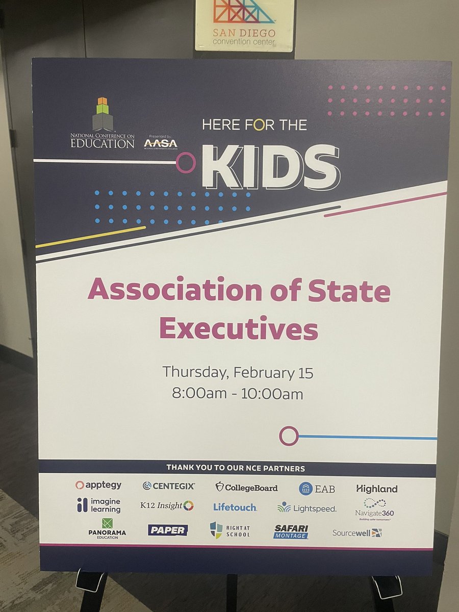 Noellerson's tweet photo. Kicking off our official day one of #NCE2024 with the Association of State Executives. Our department relies heavily on our partnership with our chartered affiliates, and it’s always amazing to hear the work going on at the state level. https://t.co/s3ciTh2s4z
