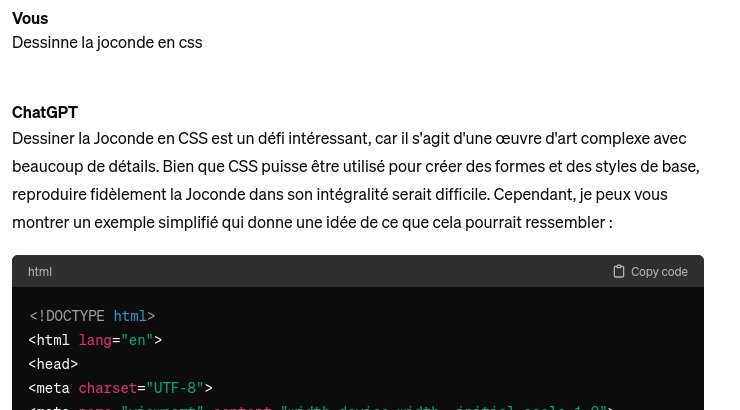 undevweb's tweet photo. #ChatGPT dessine moi la joconde en css :) https://t.co/9cRGwrp3zu