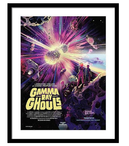 Gamma Rays Ghouls - Space Art. This image is on many items in my shop, get it at:
fineartamerica.com/featured/gamma…
#MoonWoodsShop #ArtForSale #AYearForArt #giftideas #BuyIntoArt #GiveArt #interiordesign #cosmiccollisions  #scifiart  #universe  #Space