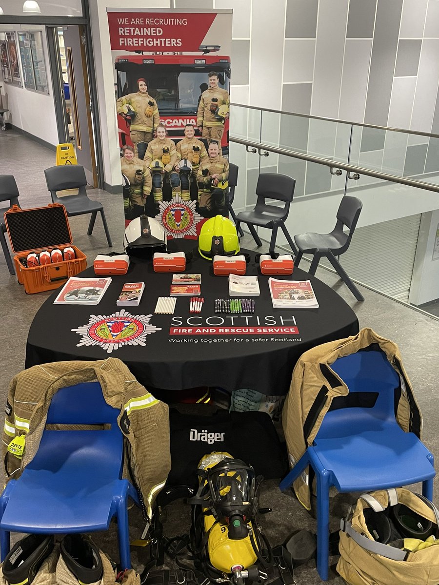 Career Event No 2. 

All set up at Alford Academy Careers Event ready to promote SFRS Values and answer any questions that come our way.