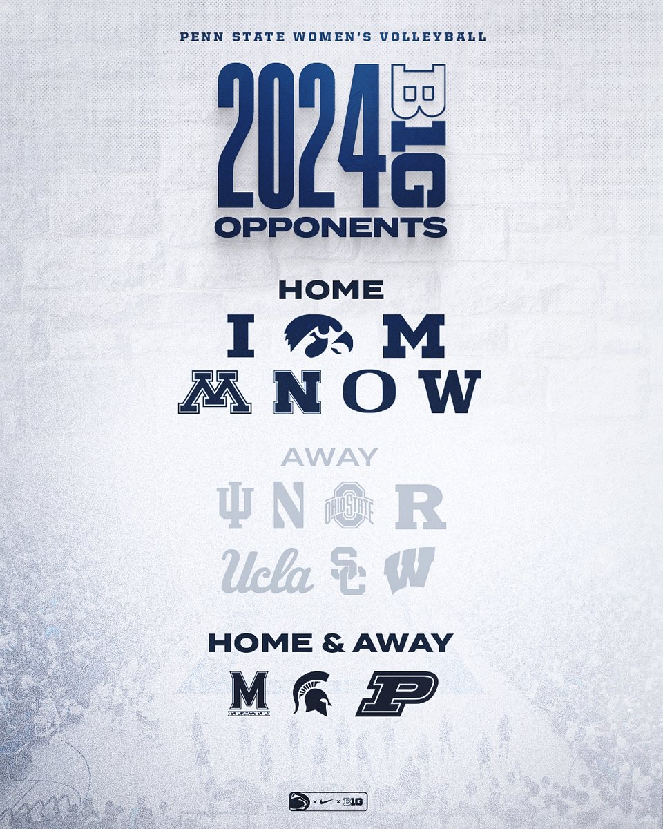 It's a new era in <a href="/B1GVolleyball/">Big Ten Volleyball</a> 🏐

👀 Here's a glimpse at our 2024 schedule in the 18-team conference

#WeAre 
🔵⚪️