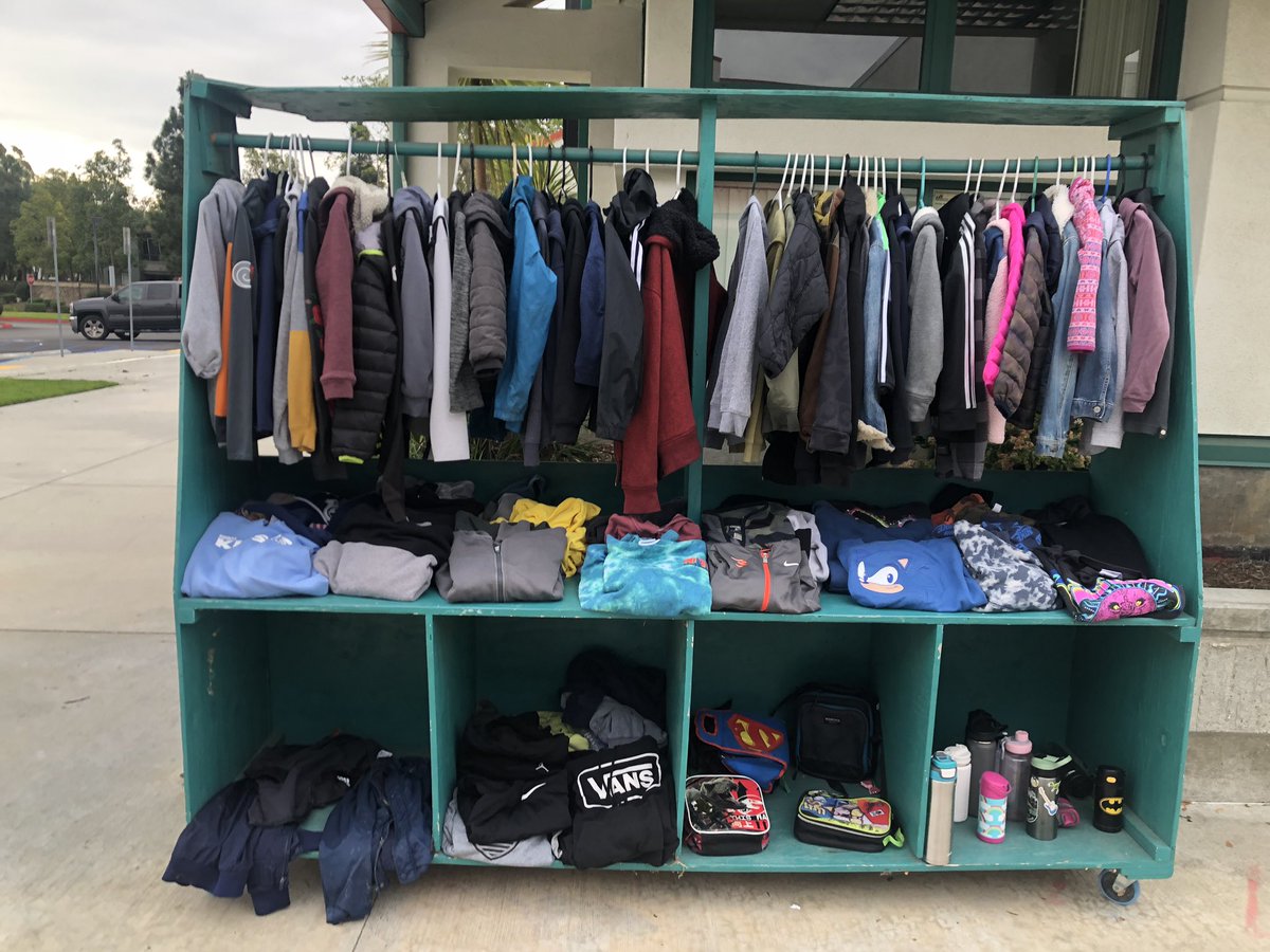 Come check out the Lost and Found racks today and tomorrow! Anything left tomorrow will be bagged up and donated.