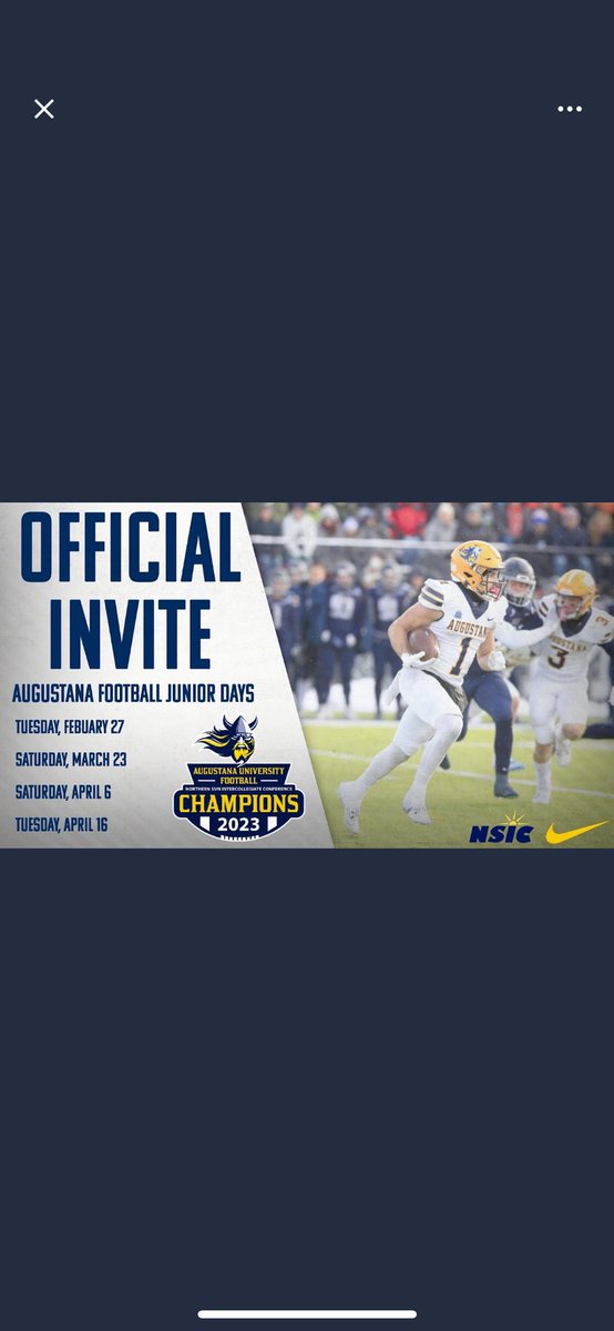 Thank you for the invite! <a href="/AugieFB/">Augustana Football</a> Can’t wait to learn more about the program.<a href="/CoachSipple/">Mark Sipple</a>