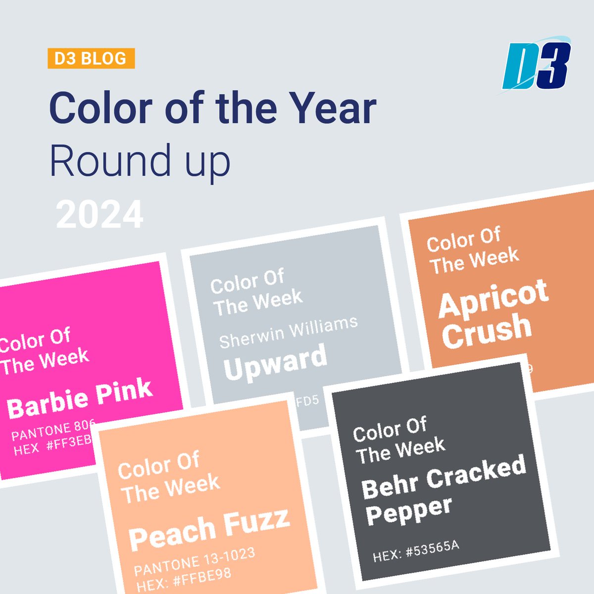 Check out the color picks for 2024 from around the web! Red more about each hue in our latest blog post hubs.li/Q02kcFLg0 #Colorsof2024 #DesignInspiration #PaintTheYearBright