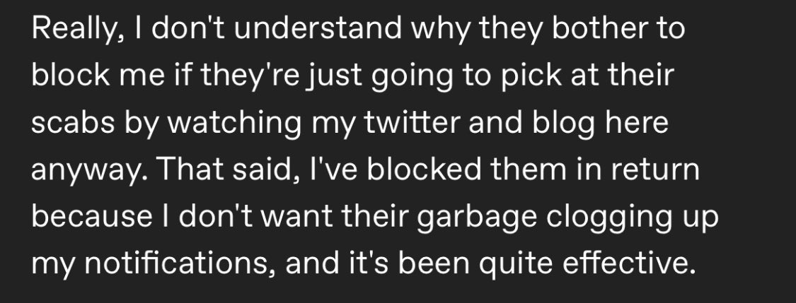 TeaOfTheVee's tweet photo. LMAO imagine blocking someone so you “don’t have to see their shit takes” and then making an alt account so you can read all their “shit takes” anyway and blow a blood vessel over them on Twitter. News flash: the only reason I keep track of you is because you are STALKING ME. https://t.co/IOhtBkE1YC
