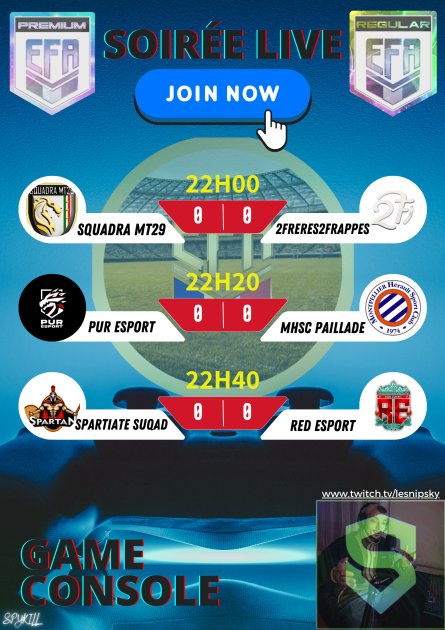 EFA France 🇨🇵 (@efafranceoff) on Twitter photo Ce soir <a href="/snipskyzz/">Le SniPsKy 🇫🇷</a> fera sont retour en efa pour une soirée live a partir de 22h00 on vous attend nombreux ! Ce soir <a href="/snipskyzz/">Le SniPsKy 🇫🇷</a> fera sont retour en efa pour une soirée live a partir de 22h00 on vous attend nombreux !