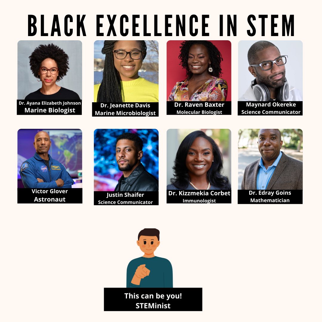 LatinasinSTEM's tweet photo. It is Black History Month. Let us celebrate the voices and work of the Black STEMinists past, present and future. Post 2/2
#STEM #science #blackscientist #blackinchem #BlackinTech #blackengineers #blackinbio #blackinSTEM #blackinastro https://t.co/pbDzMqTxRW