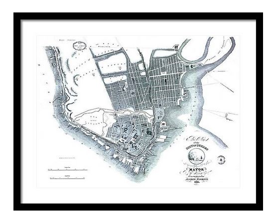Historical Map, City of Quebec Canada 1835. This image is on many items in my shop, get it at: 
fineartamerica.com/featured/histo…
#MoonWoodsShop #ArtForSale #AYearForArt #giftideas #BuyIntoArt #GiveArt #wallartforsale #interiordesign #cartography  #Canada #mapart #Quebec
