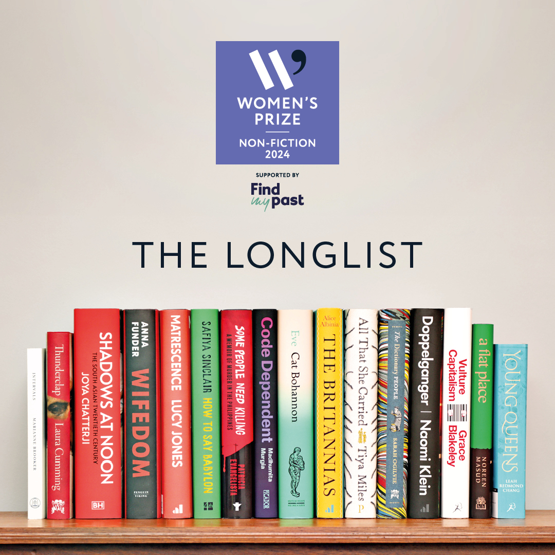 I am thrilled to announce the inaugural 2024 #WomensPrize for Non-Fiction Longlist! My fellow judges (@NicolaRollock, @kamilashamsie, @annesebba and @venetialamanna) and I have chosen 16 wonderful books that will illuminate and inspire you...
