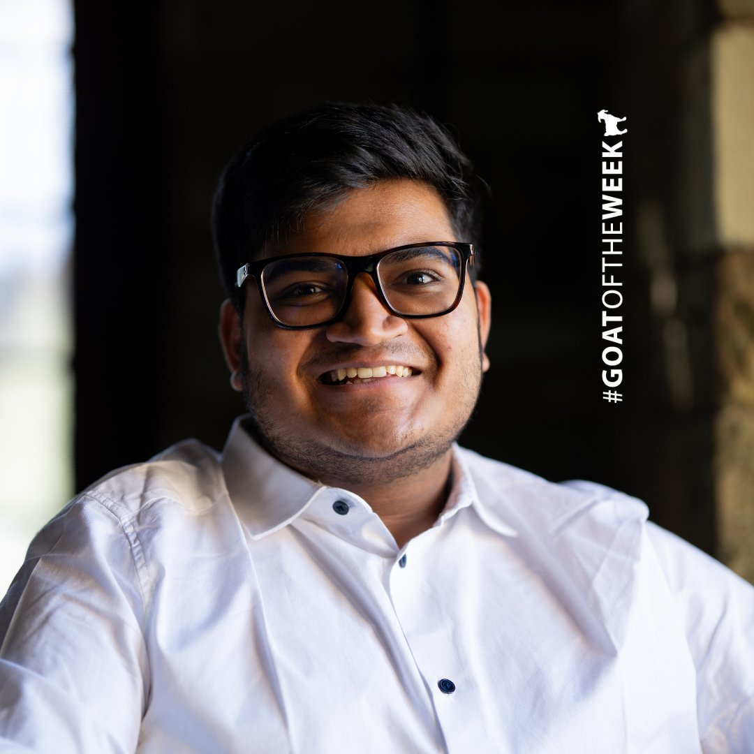 WPI's tweet photo. This week's #GoatOfTheWeek isn't just tech-savvy, he's a rockstar! Meet Shiivek '25, IT whiz &amp; community champion. From conquering IT woes to organizing epic Diwali celebrations, Shiivek brings people together &amp; makes WPI awesome. Keep shining, Shiivek! https://t.co/McTzK5smUY https://t.co/0KGv7sD4YS