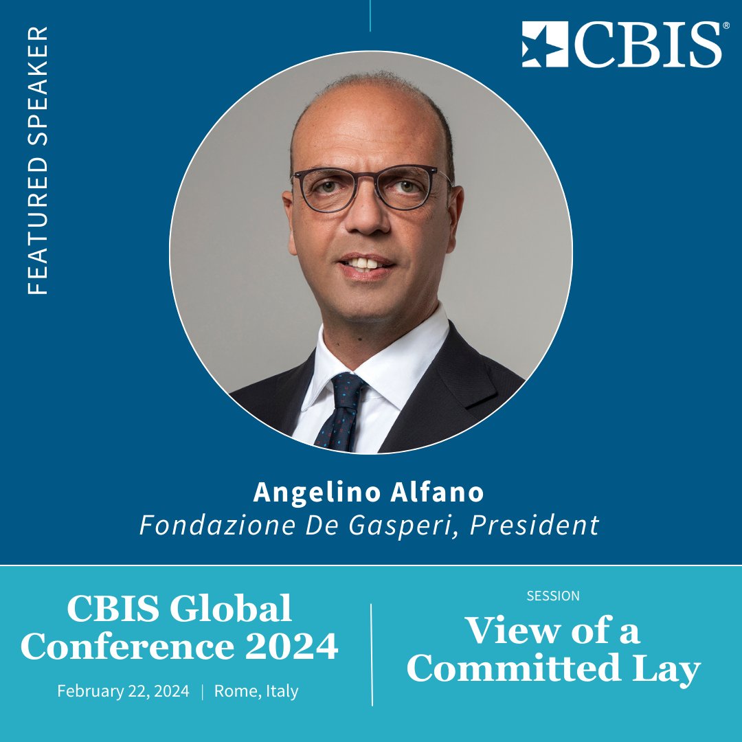 We are thrilled to share that Angelino Alfano, President of the De Gasperi Foundation, will join us at the 2024 CBIS Global Conference, offering his insights of the view of a committed lay.