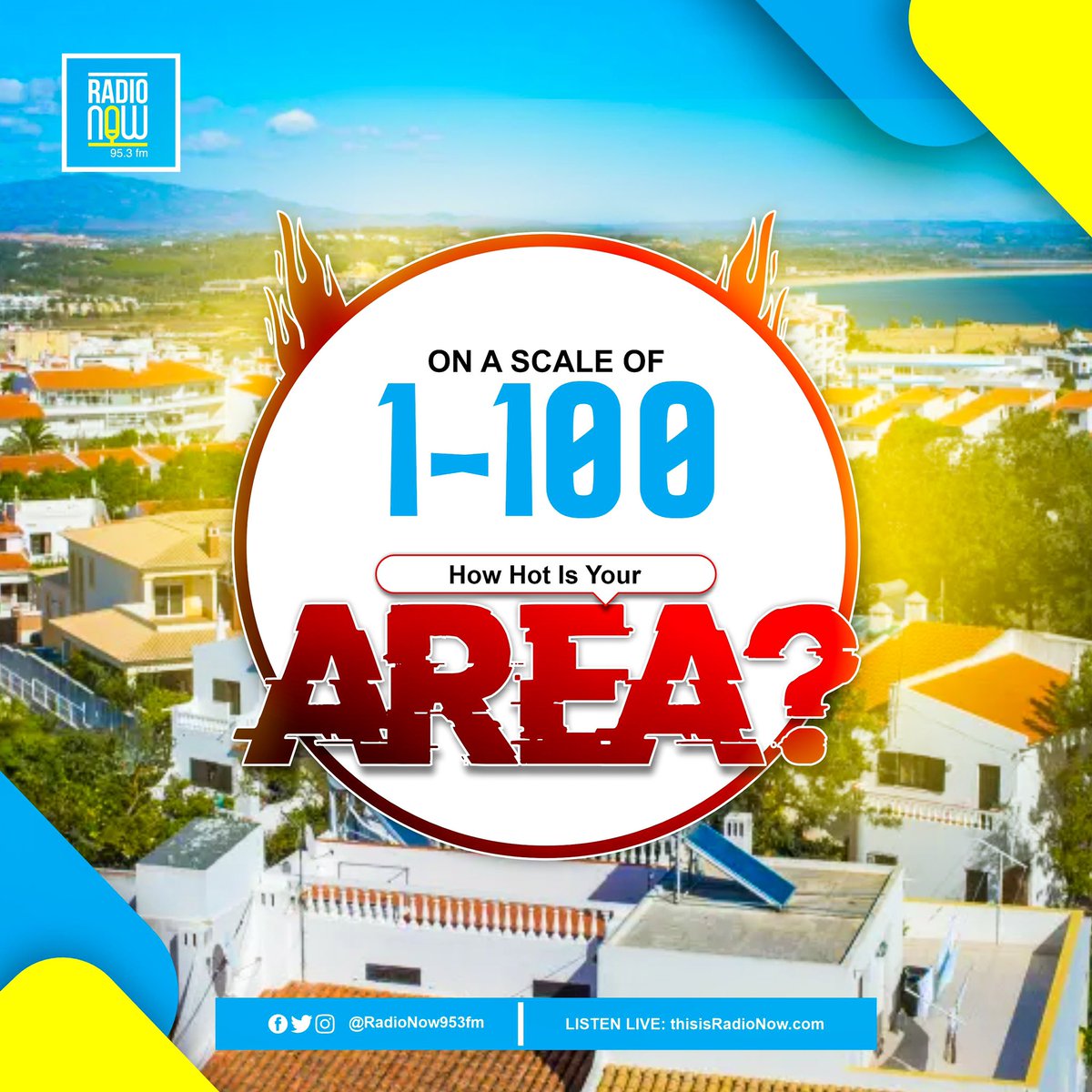 RadioNow953FM's tweet image. 🌡️☀️ Feeling the heat? 🔥 Tell us, media fam: How hot is it in your neck of the woods? Share your temperatures and let's compare notes! #RadioNow953fm #HeatWave #WeatherCheck 🌞