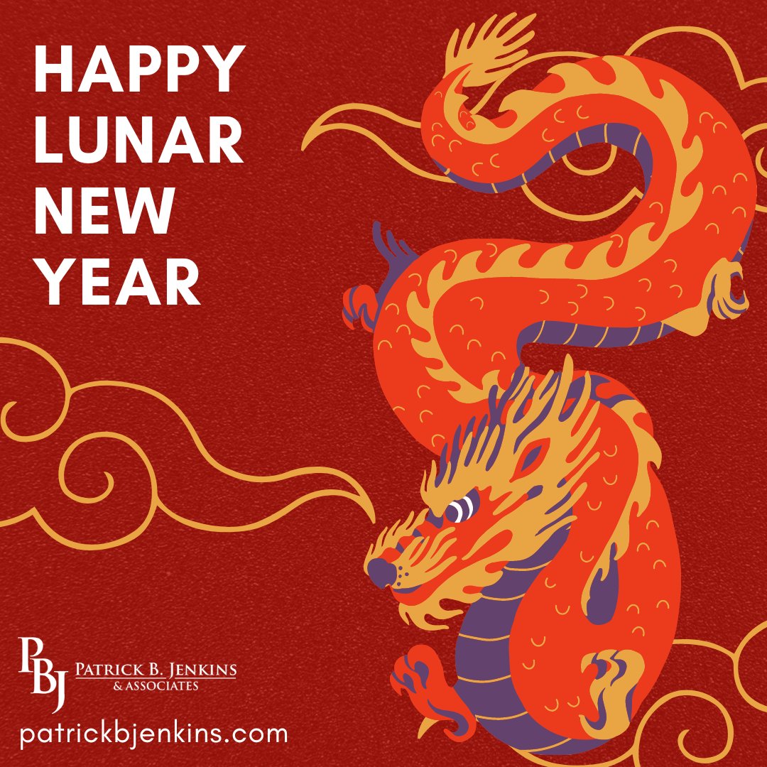 Wishing everyone much peace, prosperity, and good fortune for this Lunar New Year!

#PatrickBJenkinsandAssociates #PBJA #LunarNewYear #YearOfTheDragon