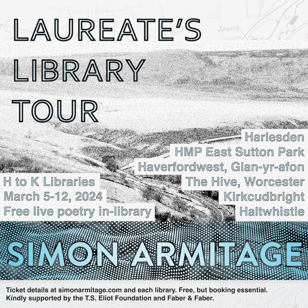 I'm delighted to be reading with Simon Armitage and @owensheers in Haverfordwest for the Laureate's Library Tour. Tickets are free but restricted and will be released tomorrow: ticketsource.co.uk/glan-yr-afon