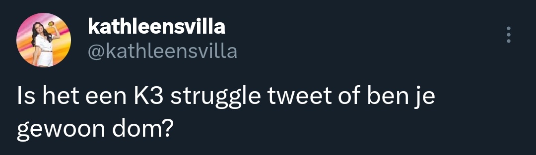 K3StruggleTweet's tweet image. Herinner deze wijze woorden