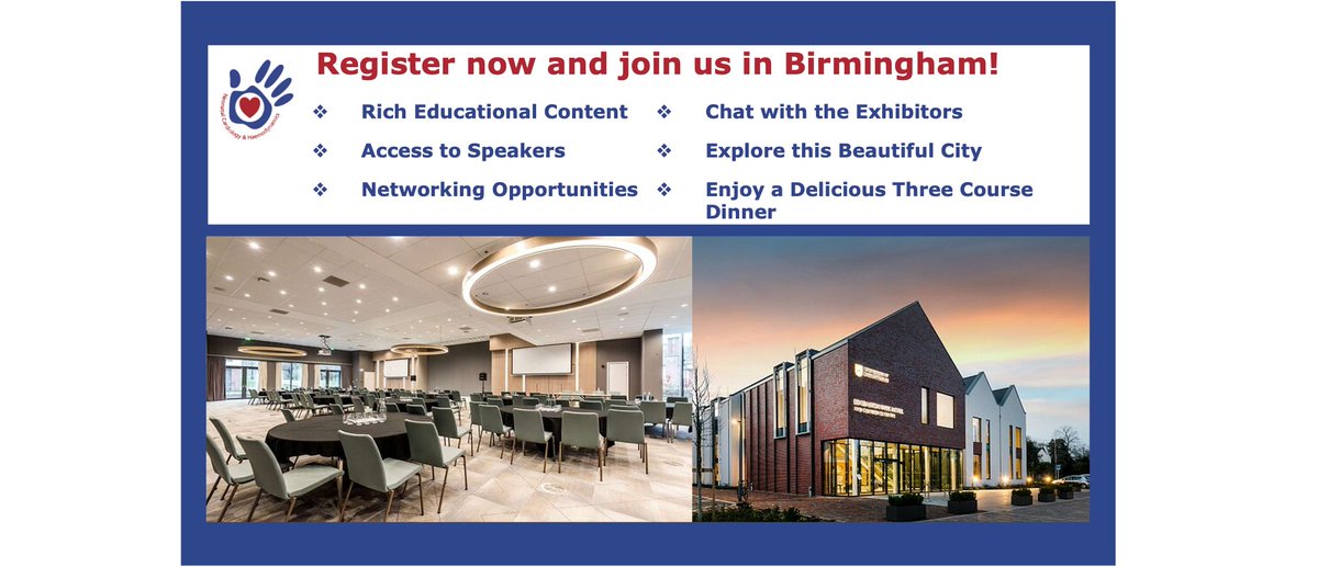 NeoCard-UK 2024 – Registration Now Open! Date: Monday 23rd – Tuesday 24th September 2024 Hybrid Meeting! Join us live at The Edgbaston Park Hotel in Birmingham or watch online Registration link: lnkd.in/emjStEKg #NeoCard #hybridevents #Neonatology #HCP #Cardiology
