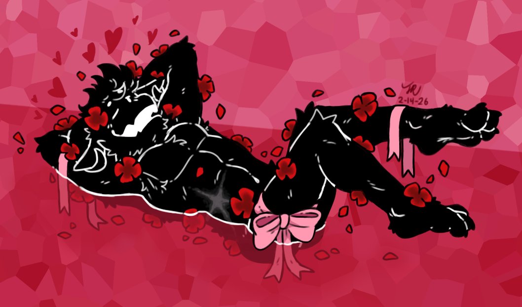 CW: Artistic Nudity I'm a bit late but I got it!! A lil Valentine's gift with Eiko~ His flowers are always a perfect accessory for the day of love :] #ValentinesDay