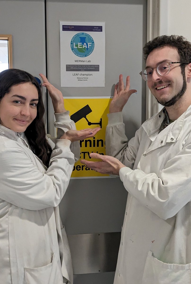 Very pleased to be a LEAF champion for the lab alongside @willpjsmith - the lab now has a silver award! All off the back of @jessforsyth16 hard work previously! @LEAFinLabs