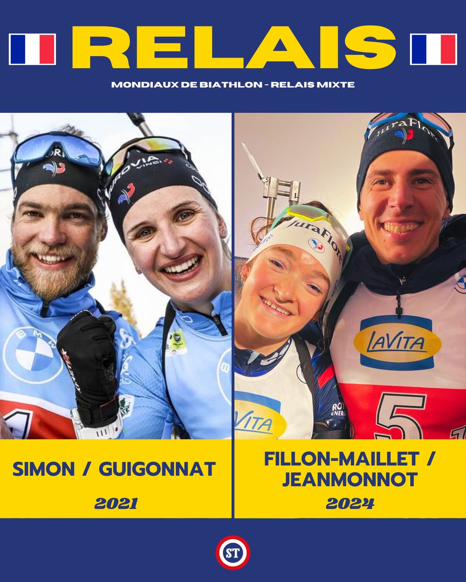 🇫🇷 Le relais mixte simple, nouvelle spécialité du Biathlon tricolore 👑

Merci à Quentin Fillon-Maillet et Lou Jeanmonnot pour cette incroyable course 💙🤍❤️