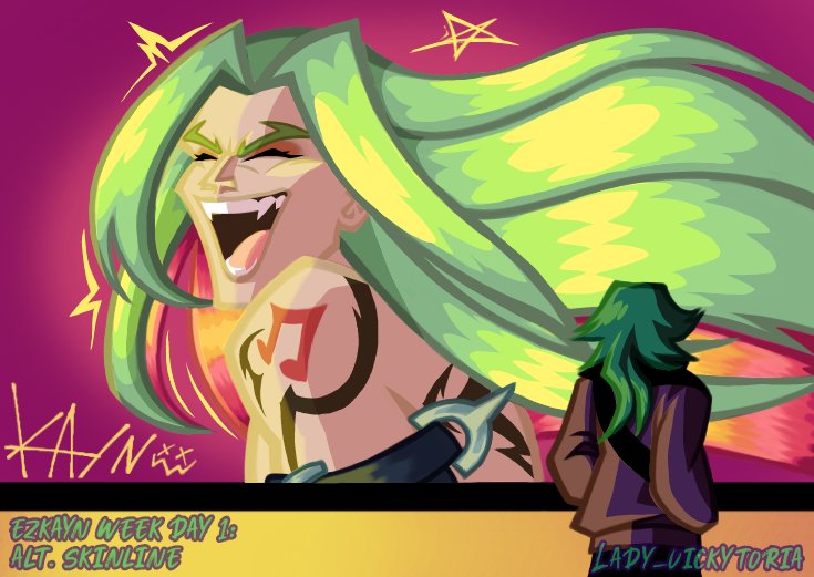 #KaynezWeek2024 day 1: alternative skinline
Honestly, I won't even know if I'll do the whole list, but let's hope so lmao. (also, obviously based on that manga panel)
#ezkayn #ezreal #kayn #kaynez #heartsteel