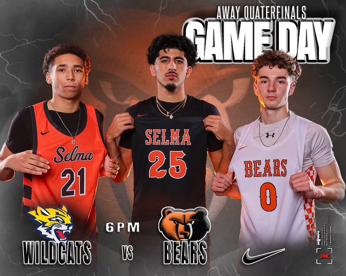 🚨Playoffs🚨

⚔️: Selma Bears vs Sunnyside Wildcats
📅: Thursday, February 15th
🕰️: Tip off: 6:00pm
📍: Sunnyside High School
📺: NFHS Network
🗒️: Division 2 Quarterfinals