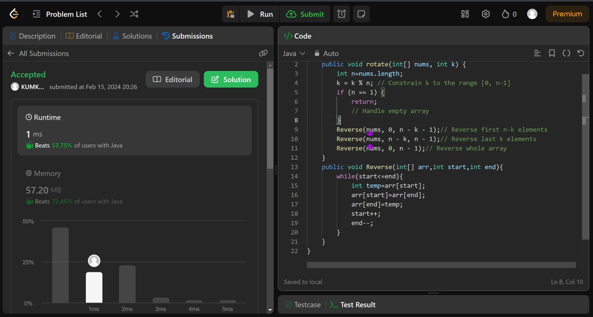 kumkum_41963's tweet image. #100DaysOfCode #StriverA2ZDSA
Day🗓️ 24 of DSA!    
-Rotate array by one place
-Rotate array by k places
-Linear search

P.S : I didn&apos;t post anything yesterday.