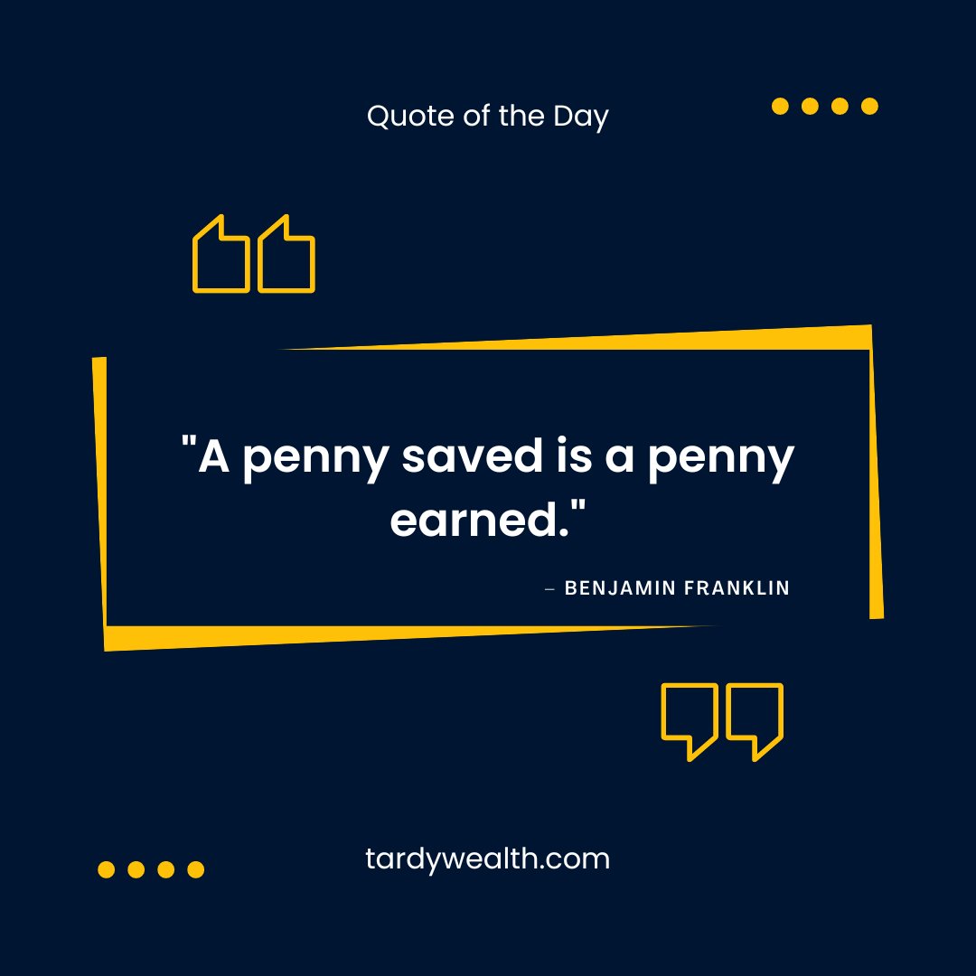 tardywealth's tweet photo. Small changes add up! Every penny saved today helps you reach your financial goals faster.
#tardywealth #frugalliving #savethemoney #smallchangesmatter https://t.co/xPMWN7nCVj