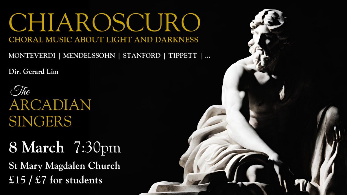The Arcadian Singers are proud to present our Spring concert: Chiaroscuro. Tickets available at tinyurl.com/HT24-Chiaroscu…