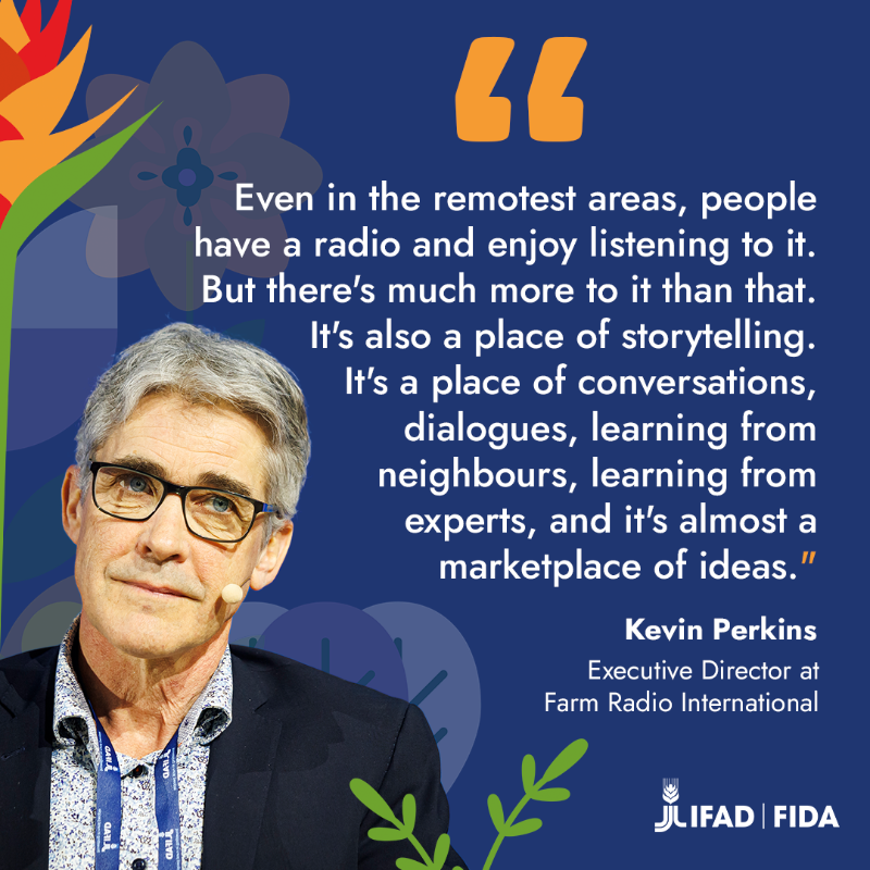IFAD's tweet photo. Supporting rural communities begins with listening to rural people.

Through our partnership with #Canada &amp; @farmradio, we use the power of radio 📻 to bring forward #RuralVoices and truly make a difference.

#IFADGoverningCouncil | cc: @Elissa_Golberg, @HelenePapper